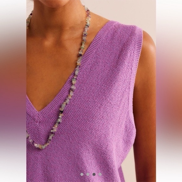 Free People Beach Keiran Knit Tie Shoulder Sweater Tank Size XS - Picture 4 of 8